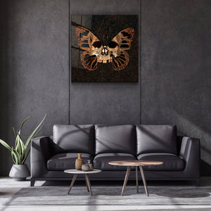 ・"Butterfly Skull"・Designers Collection Glass Wall Art - ArtDesigna Glass Printing Wall Art