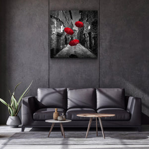 ・"Red Gingham"・Glass Wall Art - ArtDesigna Glass Printing Wall Art