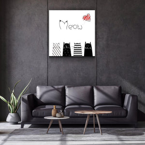 ・"Meow (Cat)"・Glass Wall Art - ArtDesigna Glass Printing Wall Art