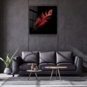 ・"Colorful Feather"・Glass Wall Art - ArtDesigna Glass Printing Wall Art