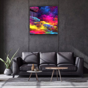 ・"Color Puff"・Glass Wall Art - ArtDesigna Glass Printing Wall Art
