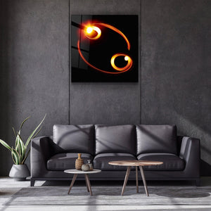Zodiac Symbols in Black Glass Wall Art - Artdesigna