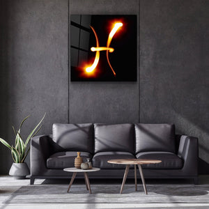 ."Pisces Zodiac Symbol". Glass Wall Art - ArtDesigna Glass Printing Wall Art