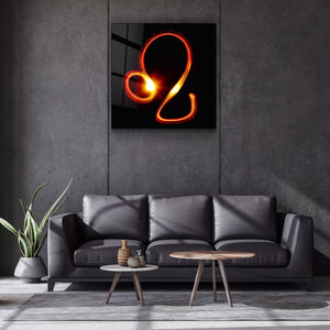Zodiac Symbols in Black Glass Wall Art - Artdesigna
