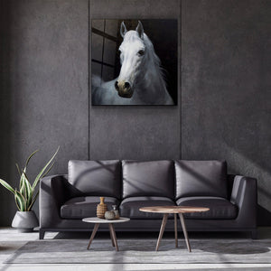 Calm in White | Glass Wall Art - Artdesigna