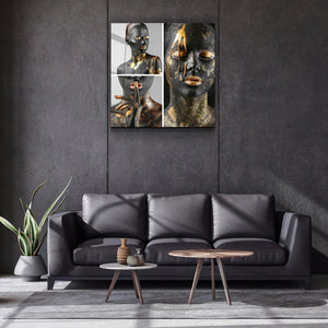 ・"Abstract Makeup Artist - Hush V2"・Glass Wall Art - ArtDesigna Glass Printing Wall Art