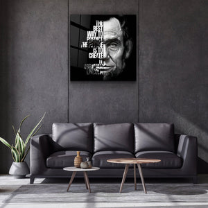 ・"Abraham Lincoln "・Designers Collection Glass Wall Art - ArtDesigna Glass Printing Wall Art