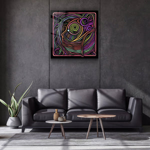 ・"Rainbow Line Faces V5"・Glass Wall Art - ArtDesigna Glass Printing Wall Art