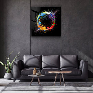 ."Paint Splash Ring". Designer's Collection Glass Wall Art - ArtDesigna Glass Printing Wall Art