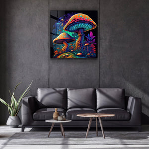 ."Neon Fungies". Designer's Collection Glass Wall Art - ArtDesigna Glass Printing Wall Art