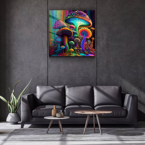 ."Neon Fungies V2". Designer's Collection Glass Wall Art - ArtDesigna Glass Printing Wall Art