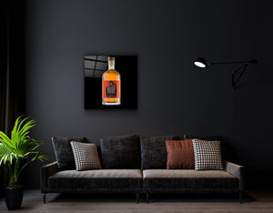 ."Whiskey Bottle". Glass Wall Art - ArtDesigna Glass Printing Wall Art
