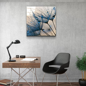 ・"Blue Flower"・Glass Wall Art - ArtDesigna Glass Printing Wall Art
