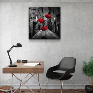・"Red Gingham"・Glass Wall Art - ArtDesigna Glass Printing Wall Art