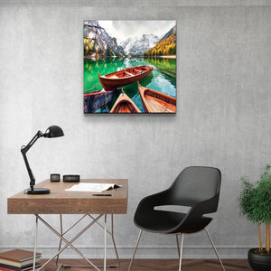 ・"Lake and Mountain Landscape"・Glass Wall Art - ArtDesigna Glass Printing Wall Art