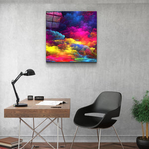 ・"Color Puff"・Glass Wall Art - ArtDesigna Glass Printing Wall Art