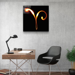."Aries Zodiac Symbol". Glass Wall Art - ArtDesigna Glass Printing Wall Art