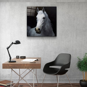 Calm in White | Glass Wall Art - Artdesigna