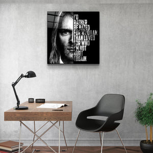 ・"Kurt Cobain"・Designers Collection Glass Wall Art - ArtDesigna Glass Printing Wall Art