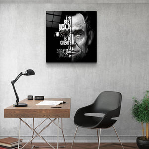 ・"Abraham Lincoln "・Designers Collection Glass Wall Art - ArtDesigna Glass Printing Wall Art