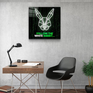 ・"Follow the Rabbit"・Glass Wall Art - ArtDesigna Glass Printing Wall Art