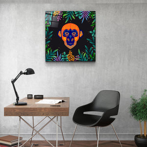 ・"Animal Republic-Monkey"・Designers Collection Glass Wall Art - ArtDesigna Glass Printing Wall Art