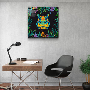 ・"Animal Republic-Hippo"・Designers Collection Glass Wall Art - ArtDesigna Glass Printing Wall Art