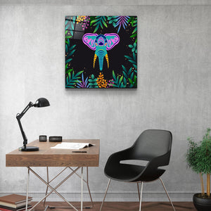 ・"Animal Republic-Elephant"・Designers Collection Glass Wall Art - ArtDesigna Glass Printing Wall Art