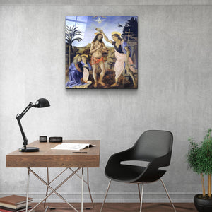 ."Leonardo da Vinci's Baptism of Christ (1470-1480)". Glass Wall Art - ArtDesigna Glass Printing Wall Art