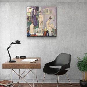 ."Models (Poseuses) (ca. 1886–1888) by Georges Seurat". Glass Wall Art - ArtDesigna Glass Printing Wall Art