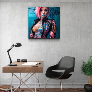 ."Tattooed v7". Designer's Collection Glass Wall Art - ArtDesigna Glass Printing Wall Art