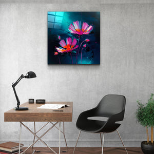 ."Flowers". Secret World Collection Glass Wall Art - ArtDesigna Glass Printing Wall Art
