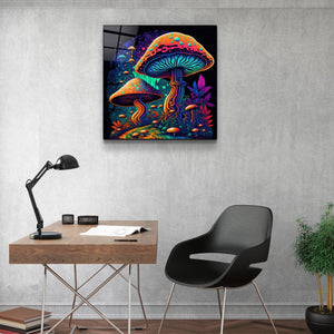 ."Neon Fungies". Designer's Collection Glass Wall Art - ArtDesigna Glass Printing Wall Art