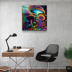 ."Neon Fungies V2". Designer's Collection Glass Wall Art - ArtDesigna Glass Printing Wall Art