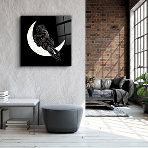 ."Moon Modern V3". Designer's Collection Glass Wall Art - ArtDesigna Glass Printing Wall Art