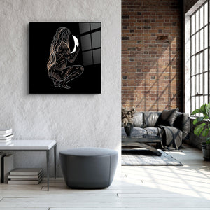 ."Moon Modern V2". Designer's Collection Glass Wall Art - ArtDesigna Glass Printing Wall Art