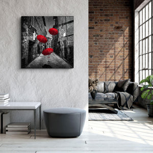 ・"Red Gingham"・Glass Wall Art - ArtDesigna Glass Printing Wall Art