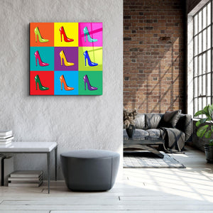 ・"Colorful Shoes"・Glass Wall Art - ArtDesigna Glass Printing Wall Art