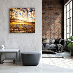 ・"Zebras"・Glass Wall Art - ArtDesigna Glass Printing Wall Art