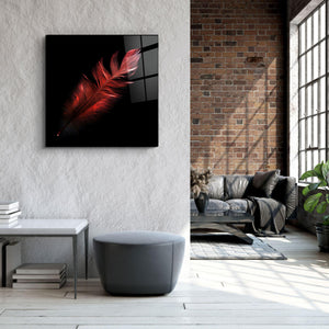 ・"Colorful Feather"・Glass Wall Art - ArtDesigna Glass Printing Wall Art