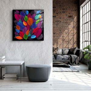 ・"Leaf Feast"・Glass Wall Art - ArtDesigna Glass Printing Wall Art