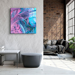 ・"Tropical Leaves"・Glass Wall Art - ArtDesigna Glass Printing Wall Art