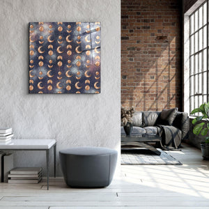 ."Moon Drops Grey". Glass Wall Art - ArtDesigna Glass Printing Wall Art