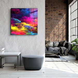 ・"Color Puff"・Glass Wall Art - ArtDesigna Glass Printing Wall Art