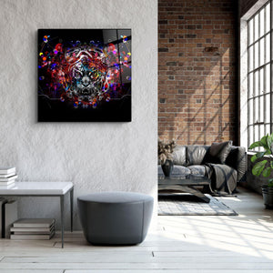 ・"Abstract Tiger"・Glass Wall Art - ArtDesigna Glass Printing Wall Art