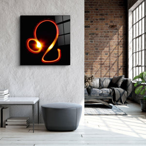 ."Leo Zodiac Symbol". Glass Wall Art - ArtDesigna Glass Printing Wall Art