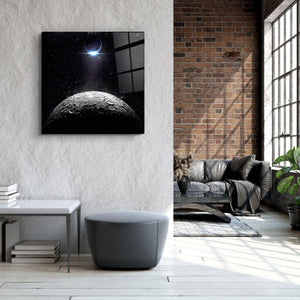 ・"Moon and Earth"・Glass Wall Art - ArtDesigna Glass Printing Wall Art