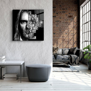 ・"Kurt Cobain"・Designers Collection Glass Wall Art - ArtDesigna Glass Printing Wall Art
