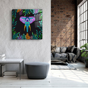 ・"Animal Republic-Elephant"・Designers Collection Glass Wall Art - ArtDesigna Glass Printing Wall Art