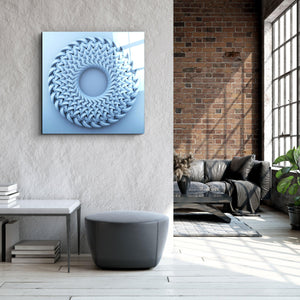 ."Abstract Circular Knitting". Designer's Collection Glass Wall Art - ArtDesigna Glass Printing Wall Art